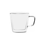 Mcreative Çift Katmanlı Cam Kupa Bardak 150 ml Lüx Çift Cidarlı Kupa - Termos Bardak - Kulplu Kahve Espresso Bardağı Brosilikat Double Layer Cup