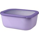 Mcreative - Cirqula Çok Amaçlı Kase Dikdörtgen Nordic Lila - 3000 ml - Saklama Kutusu, Buzdolabı Kutusu, Derin Dondurucu Kutusu, Mikrodalga Fırın Kabı ve Kapaklı Servis Kasesi Olarak Kullanılabilir
