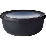 Mcreative Cirqula Yuvarlak Çok Amaçlı Kase - Nordic Black - 750 ml Hacim - Çıkarılabilir Kapaklı - Kırılmaz Malzeme - Sızdırmaz - Derin Dondurucuya Uygun - Bulaşık Makinesinde Yıkanabilir