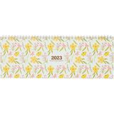 Mcreative Color 2023 Aj-65 Haftalık Masa Ajandası, Sarı Çiçek, 12X33,5 cm