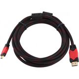 Mcreative Concord HDMI Kablo 1.5 Metre Ses ve Görüntü Aktarım Kablosu - Siyah/kırmızı