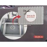 Mcreative Dikdörtgen Silikon Lavabo Buzluk Matı 33X28 cm Antrasit Renk 1 Adet 115