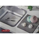 Mcreative Dikdörtgen Silikon Lavabo Buzluk Matı 33X28 cm Antrasit Renk 1 Adet ISGLVB112