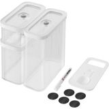 Mcreative Fresh & S Cube Saklama Düzenleyici, 5 Parçalı Orta Set, Kiler Düzenleyiciler ve Depolama, Plastik, Bpa Içermeyen Hava Geçirmez Kuru Gıda Saklama Kabı Badem, Muz Cipsi, Kuruyemiş ve Daha