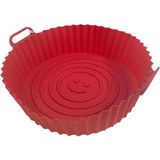 Mcreative Group - Airfryer Uyumlu Silikon Pişirme Kabı, Kalıbı - Silikon, Çap: 20 Cm (Kırmızı)