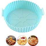 Mcreative Hava Fritöz Silikon Tencere, 6.8 Inç Yapışmaz Silikon Hava Fritöz Gömlekleri, Yeniden Kullanılabilir Yedek Silikon Sepet, Yuvarlak Hava Fritöz Fırın Aksesuarları, Isıya Eşit Isıtmalı Kolay