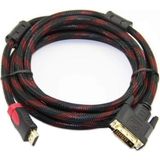 Mcreative HDMI To DVI 24+1 Çevirici Dönüştürücü Örgülü Monitör Kablosu 1.5m 4600