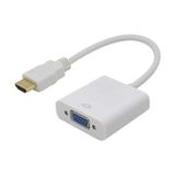 Mcreative HDMI To VGA Çevirici Dönüştürücü Adaptör Monitör Laptop Projeksiyon Çevirme Uydu Kablosu 4547