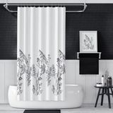 Mcreative Home 180X200 cm Funda Tek Kanat Banyo Perdesi, Yıkanabilir Polyester Kumaş Banyo Perdesi, Duş Perdesi