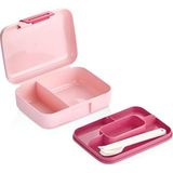 Mcreative Home 2 Katlı 1.6 Litre 3 Bölmeli Bento Öğle Yemeği Kutusu, Çatal Bıçak Kaşık Hediyeli, Bpa Içermeyen Pp Plastik Sefer Tası, Beslenme Kutusu, Dayanıklı ve Sağlıklı Lunch Box (Pembe)