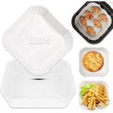 Mcreative Home Beyaz Airfryer Pişirme Kağıdı, Fritöz Yağlı Kağıdı, Yanmaz Kağıt 100 Adet (Kare) (100)