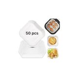 Mcreative Home Beyaz Airfryer Pişirme Kağıdı, Fritöz Yağlı Kağıdı, Yanmaz Kağıt 50 Adet (Kare) (50)