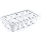 Mcreative Home MTF.04275.00 15 Bölmeli Plastik Kapaklı Yumurta Saklama Kutusu Düzenleyici Yumurta Saklama Kabı, Standart, Medium