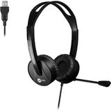 Mcreative HT106 USB Kablolu Mikrofonlu Kulak Üstü Kulaklık - Pc, Laptop, Tablet, Telefon Uyumlu, Ergonomik Kulak Yastıkları, Iş, Oyun, Çağrı Merkezi Için, Esnek Mikrofonlu Kulak Üstü Kulaklık Siyah