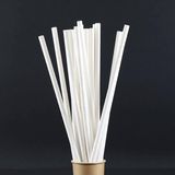 Mcreative Janset Kağıt Pipet 100 Adet Beyaz Kağıt Pipet, Çap 6 mm 20 Cm, Pla/pe İçermez, Biyolojik Olarak Çözünebilir Tek Kullanımlık Pipet, Sağlam Kağıttan