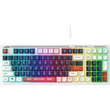 Mcreative Kb-98 Sılent Mavi/beyaz/kırmızı Sessiz Rainbow Q Membrane Oyuncu Klavyesi
