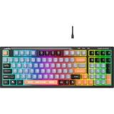 Mcreative Kb-98 Sılent Siyah/gri/turuncu Sessiz Rainbow Q Membrane Oyuncu Klavyesi