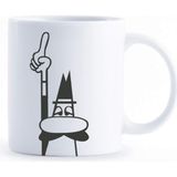 Mcreative - Kupa - Mug - 250 ml - Bialetti Ikonik Bıyıklı Adam Desenli - Porselen