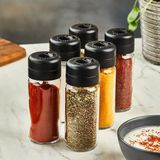 Mcreative Life 6 Adet 245 ml Döner Kapaklı Cam Baharatlık Takımı MIT1085