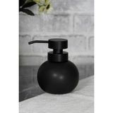 Mcreative Lüks Siyah Tombul Stoneware Sınanı Sabunluk, Siyah Başlıklı Deterjanlık, Banyo Nane Mutfak Sabunluğu, Iliva