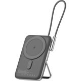 Mcreative Magsafe Powerbank 10000MAH Standlı 20W Dahili Type-C Kablolu Taşınabilir Hızlı Şarj Cihazı Siyah