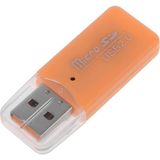 Mcreative Micro Sd Kart Okuyucu Sdxc Tf USB 2.0 T-Flash Microsd Transflash Hafıza Kartı Okuyucu Adaptör Yazıcı Mini Android Telefon Kamera Pda Mp3 Mp4 Pc Mac Tablet Tv Kutusu Uyumlu (Turuncu)