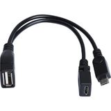 Mcreative Micro USB Erkek - USB 2.0 Dişi, Micro USB Dişi Otg Y Kablo (DK-CB-MICROTG2Y)
