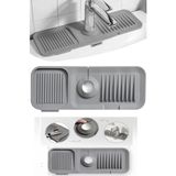 Mcreative Musluk Matı, Lavabo Matı,elastik Musluk Matı Su Tutucu Düzenleyici Kaydırmaz Taban Organizer Mutfak Banyo Lavabo,musluk Matı Silikon (Gri)