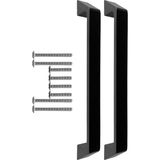 Mcreative Mutfak ve Banyo Dolabı Kapakları ve Çekmeceler İçin Metal Kulp Paslanmaz Alüminyum Mobilya Dolap Kulbu 160 mm Mat Siyah 2 Adet