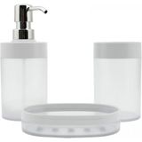 Mcreative Parça Banyo Seti, Sabunluk ve Fırçalık, Üst Kalite Banyo Aksesuarı