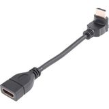 Mcreative Plus PX-4684 HDMI Dişi Erkek Uzatma, 15CM 90 Derece HDMI Uzatma Kablosu HDMI Uzatma, L Tip HDMI Uzatma 15CM