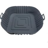 Mcreative Renkli Isıya Dayanıklı Yıkanılabilir Silikon Fırın ve Airfryer Kare Model Pişirme Matı 20 cm (Gri)
