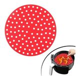 Mcreative Renkli Isıya Dayanıklı Yıkanılabilir Silikon Fırın ve Airfryer Yuvarlak Pişirme Matı 23 Cm