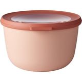 Mcreative RST62100BLH Cirqula Çok Amaçlı Kase, Yuvarlak, Çıkarılabilir Kapaklı, Kırılmaz Malzeme, Sızdırmaz, Derin Dondurucuya Uygun, Bulaşık Makinesinde Yıkanabilir, Nordic Blush, 1000 ml