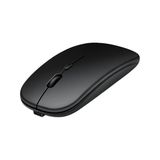 Mcreative Şarj Edilebilir Kablosuz Bluetooth Fare 2.4g USB Android Windows Tablet Laptop Notebook Pc Için (Siyah)