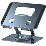Mcreative Tablet Standı 360 Derece Dönebilen Tablet Stand Katlanabilir Metal Tablet Tutucu Standı Tablet ve Telefon Tutucu Stant Tablet Tutucu Metal (Koyu Gri)