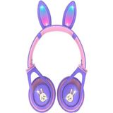 Mcreative Tananşan Kulaklık Renkli LED Işıklı Mikrofonlu Bluetooth Kulaklık Çocuk Yetişkin Uygun Stereo Bass Mp3 Aux Sd Girişli Bugs Bunny Gibi Mor, Teknosepetim, Large