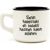 Mcreative Tasarım Senin Hayattaki En Değerli Hazinen Karın Aslanım Beyaz Venüs Kupa - Hediye Seramik Kupa
