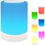 Mcreative Taşınabilir Bluetooth Hoparlör, Gece Yönlendirme Işığı, Gece Lambaları, Dokunmatik Gece Lambaları, Renkli Dış Mekan LED Lambası, Mp3 Müzik Çalar
