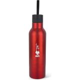 Mcreative - Termal Şişe - 750ML - Kırmızı Renk - Paslanmaz Çelik - Çift Katmanlı - 12 Saat Sıcak 24 Saat Soğuk Tutar - Hava Geçirmez Vidalı Kapak Özelliği - Özel Silikon Conta Sayesinde Sızdırmaz Şişe