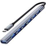 Mcreative USB C Hub 3.0, Alüminyum 7'si 1 Arada USB C Dongle Usb, MacBook Pro, Imac, iPad Pro, Chromebook, Pixelbook, Dell Xps, Samsung ve Daha Fazla Tip C Aygıtları Için Uzatın