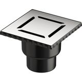 Mcreative V-Flow Kare 5608280 Duş Kanalı, Alttan Çıkışlı, 15X15 Cm, Dk 100 Kapak, Parlak Krom