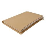 Mcreative Victoria's Journals Zipco Yumuşak Koruyuculu Fermuarlı Cepli Çizgili Blok Not Defteri 14X20 cm - Bej