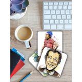 Mcreative Yeşilçam Oyuncuları Temalı Ahşap Bardak Altlığı Ahşap Baskılı Altlık 6'lı Set (9 x 9cm) KARBONNM53