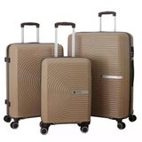 Mçs 3Lü Set Kırılmaz Silikon Seyahat Valizi Bavulu V374 Şamp/Acıkahve