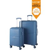 Mçs Polipropilen 2'li Valiz Seti Büyük & Kabin V379 - Sky Blue
