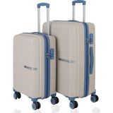 Mçs Polipropilen 2'li Valiz Seti Orta & Kabin V374 - Sky Blue