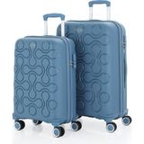 Mçs Polipropilen 2'li Valiz Seti Orta & Kabin V376 - Sky Blue