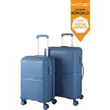 Mçs Polipropilen 2'li Valiz Seti Orta & Kabin V379 - Sky Blue