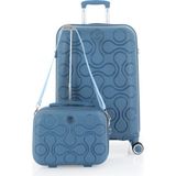Mçs Polipropilen 2'li Valiz Seti Orta & Makyaj V376 - Sky Blue